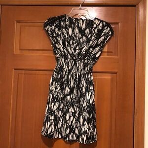 Guess black and white mini dress